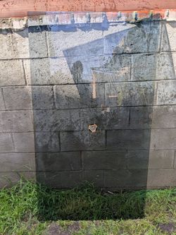 Glass 64" x 35.33" Table Top With Umbrella Hole