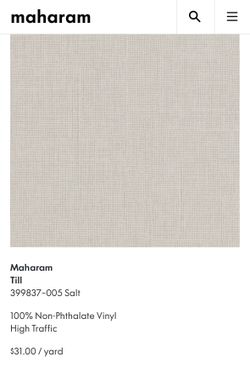 Brand New Wallcovering Maharam 005 Salt