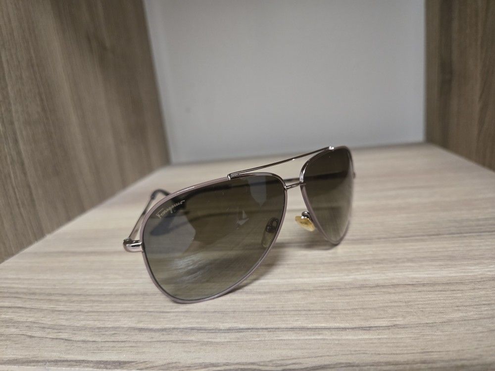 Ferragamo Women's Brown Aviator Sunglasses