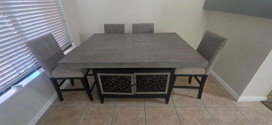 Dining table and chairs