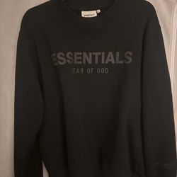 ESSENTIALS FEAR OF GOD Black Sweatshirt – Size L | MUST-HAVE STREETWEAR