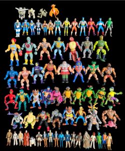 Vintage lot of 69 action figures 1970s-1990s Star Wars  heman ninja turtles dc marvel g I Joe