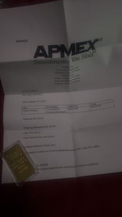 1oz gold bar