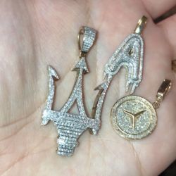10k Diamond Pendants 