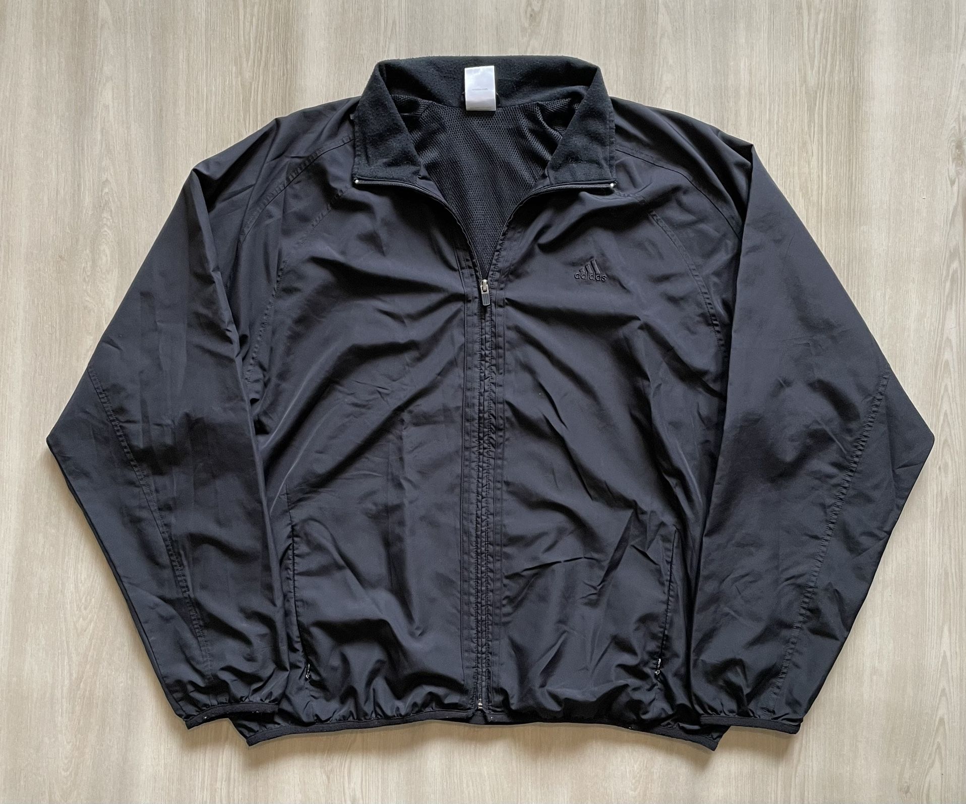 Vintage Y2K Adidas Lightweight Windbreaker Black Mens Large