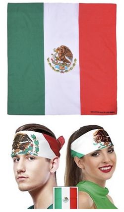 🇲🇽 Mexico Flag Accessories - Bandanas, Dude-Rags, Backpacks, Necklaces, Etc.