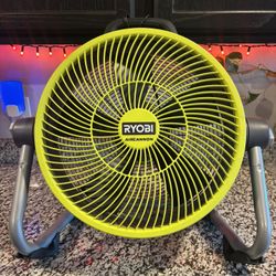 RYOBI ONE+ 18V Cordless Hybrid WHISPER SERIES 14 in. Air Cannon Fan (Tool Only)