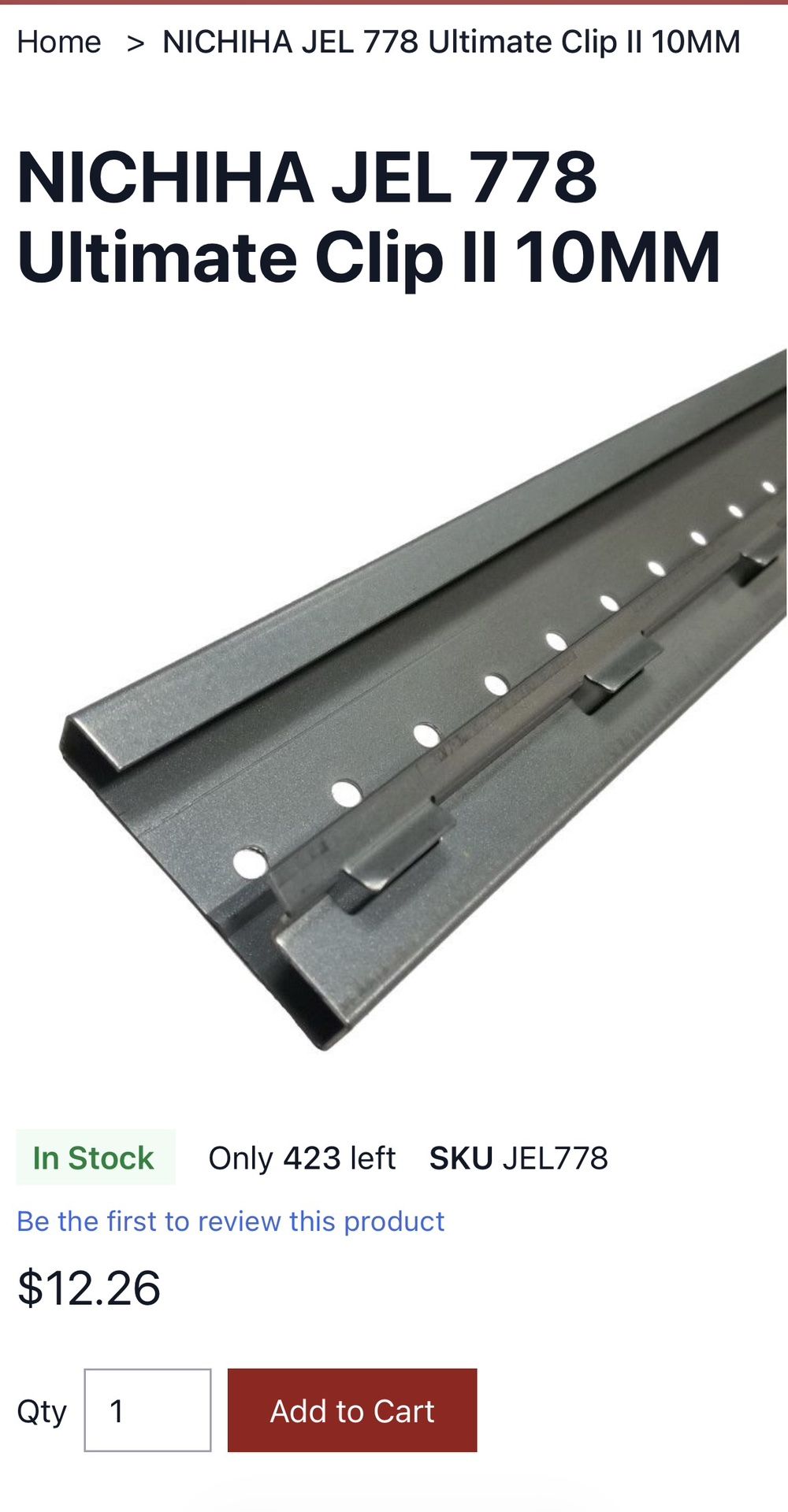 Nichiha JEL 778 Ultimate clips 2 10mm