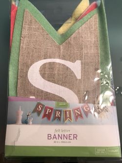 Brand new spring felt banner