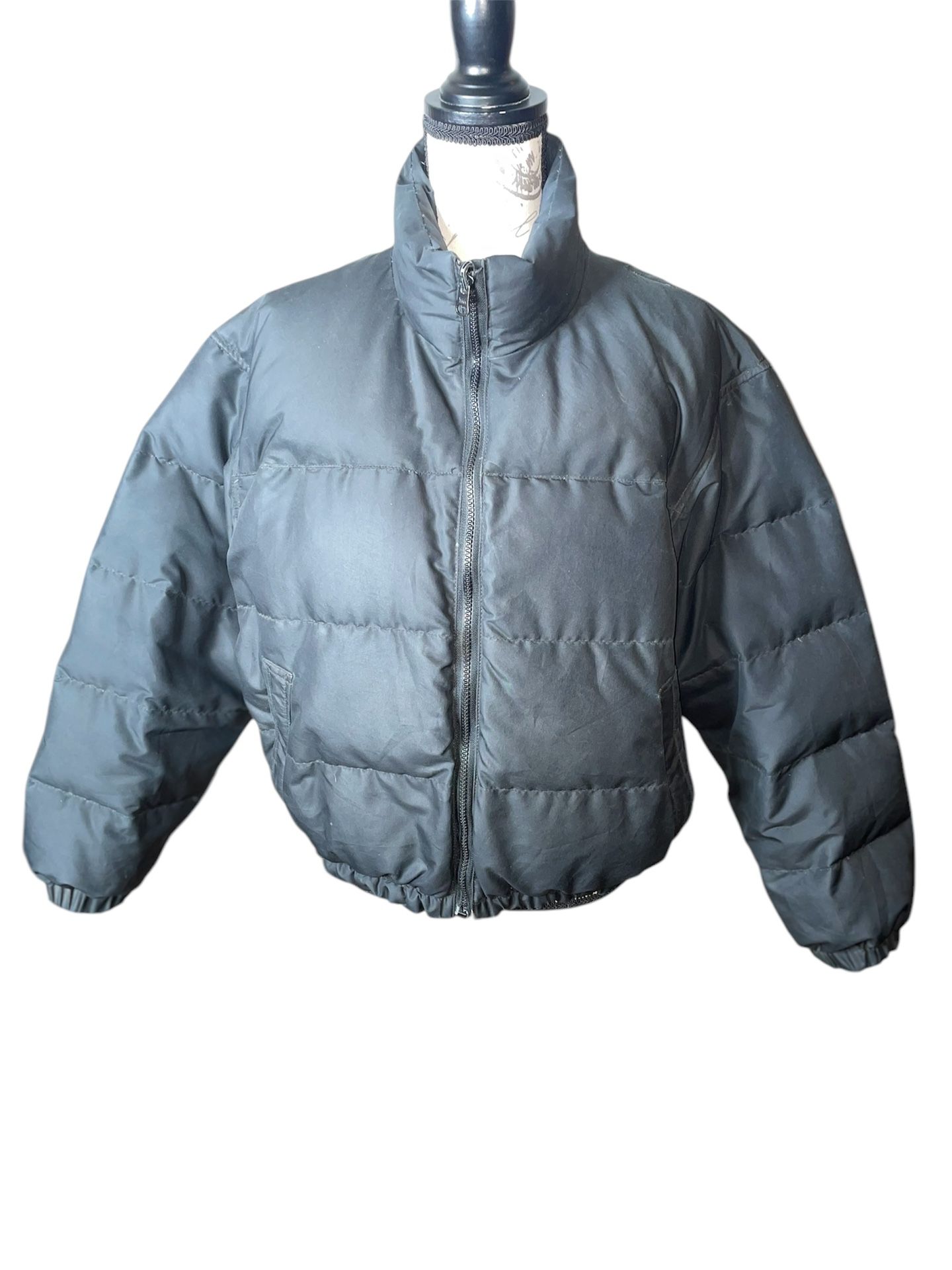 Unisex Adult Black Puffer Coat