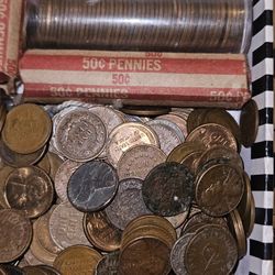 APROX 500 MIXED  WHEAT AND A FEW INDIAN 