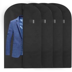 4 Pcs Black Suit Bag