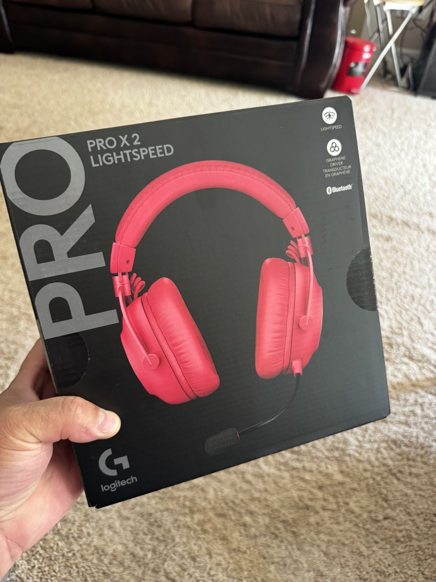 Logitech G PRO X 2 Lightspeed Wireless Gaming Headset: Wireless Gaming Headphones with Mic, 50mm Graphene Drivers, 2.02.0—7.1 Surround, Bluetooth/USB/