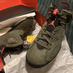 Nike Air Jordan 6 Retro Travis Scott “ Olive Green 🫒 “
