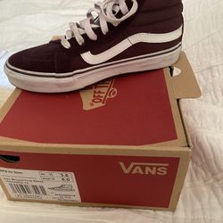 Burgundy Vans Shoes