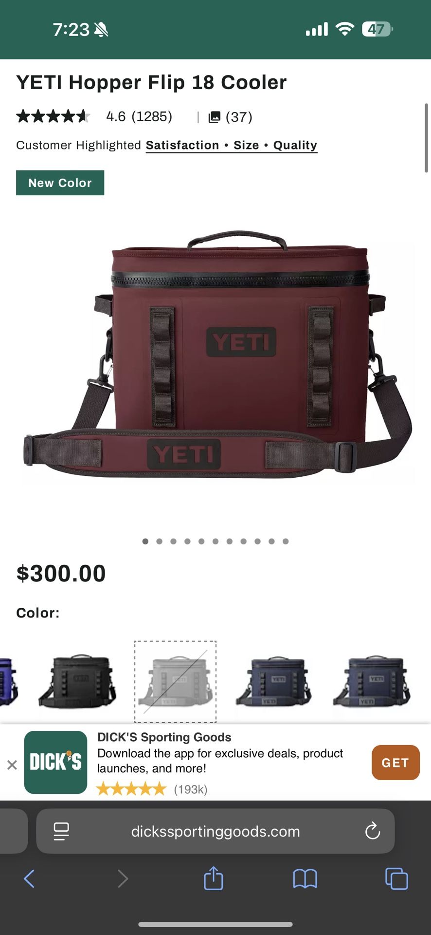 Yeti 18 Cooler