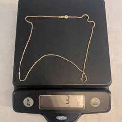 18” 1.7 MM BOX 14 KARAT BOX CHAIN NECKLACE