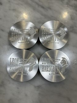 Leon Hardiritt Brush Center Caps With White Logo Fits 18” 19” 20” Orden Waffle Bugel N More