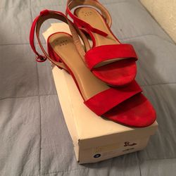 Red Suede sandals