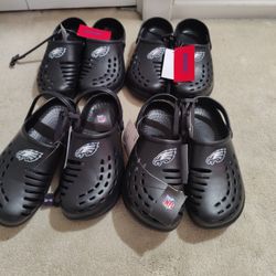 Mens Or. Ladies.. Philadelphia Eagles Focos Shoes.. Med Or Large Size