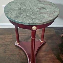 Regency Style Marble Pedestal side table