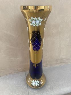 Cobalt Blue & Gold Vase