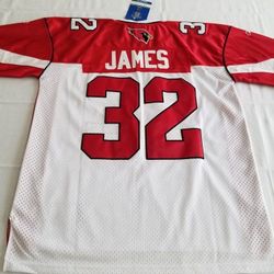 New Never Worn Authentic Arizona Cardinals Edgerrin James Football Jersey Size 48, Sewn Numbers NEW