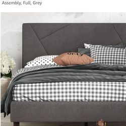 Platform Bed Frame With Memory Foam Mattress