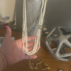 Seed Pearl Necklace And Bracelet From Hawaii 