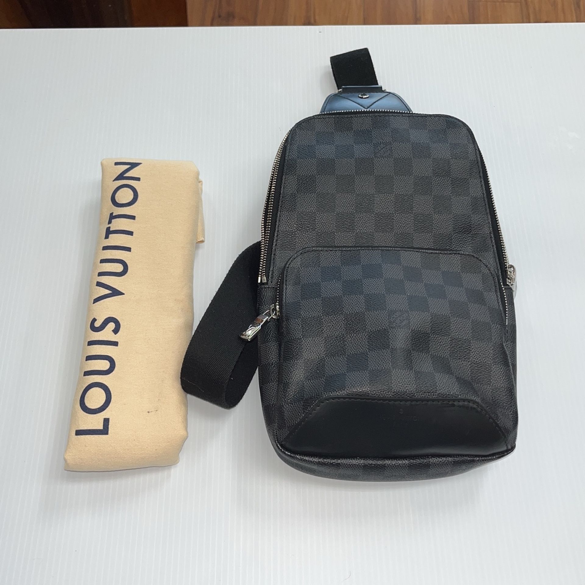 Louis Vuitton Avenue Sling Purse, With Dust Bag, Entrupy Verified, In Good Condition 