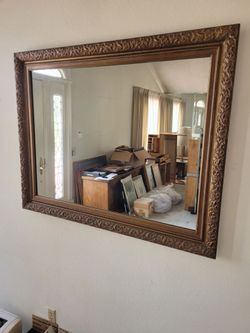 Large Ornate Wall Mirror – 36” x 47” – Excellent Condition – $75