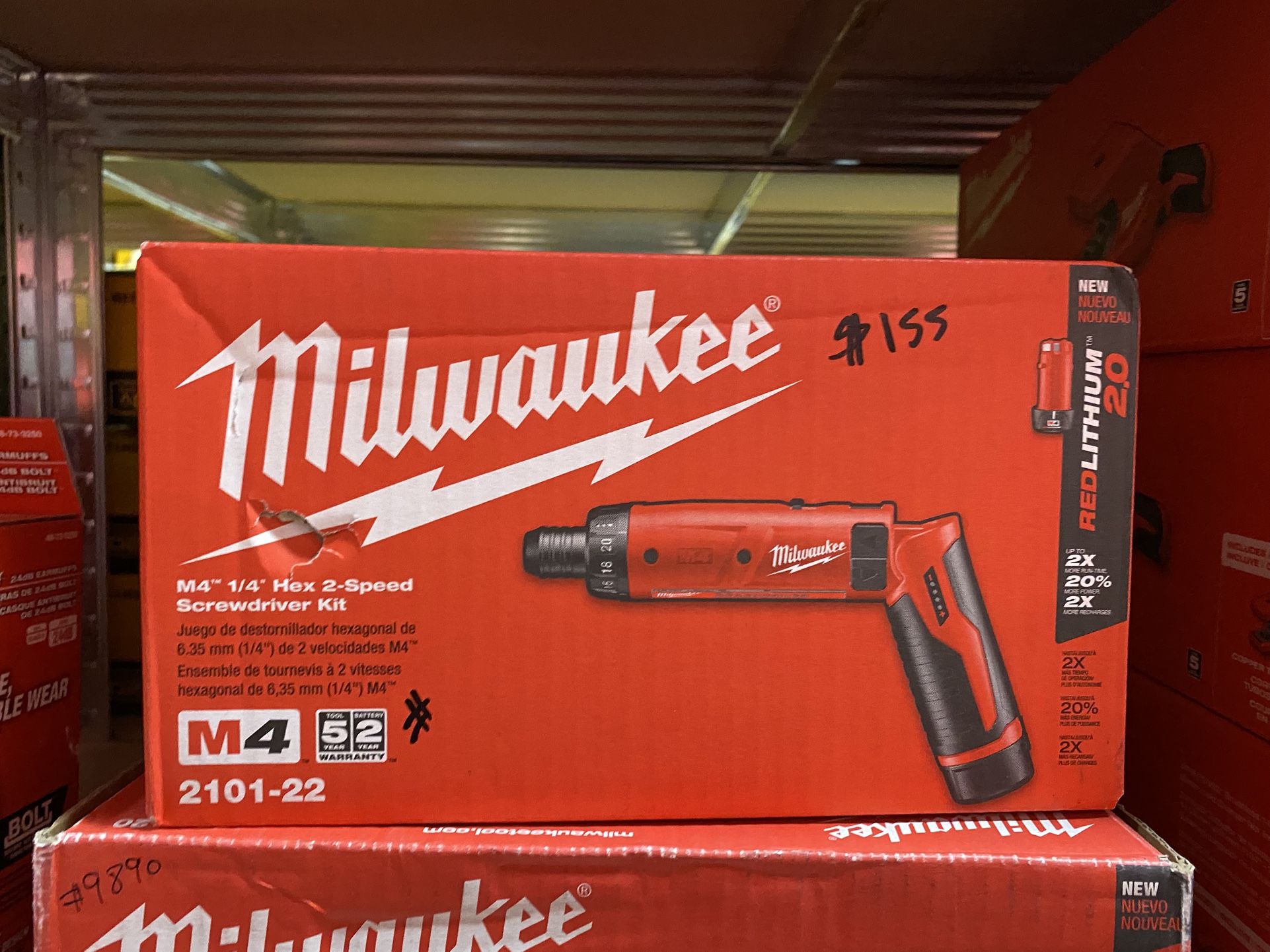 Milwaukee M4 4V Lithium-Ion Cordless 1/4 in. Hex Screwdriver 2-Battery Kit