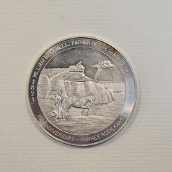 1971 150 anniversary Santa Fe trail, William Becknell 1oz 999 Fine Silver Medal