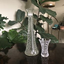 Vintage Bud Vases And/Or Shot Glass