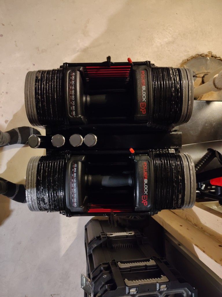 Power Block Exp Dumbells And Stand