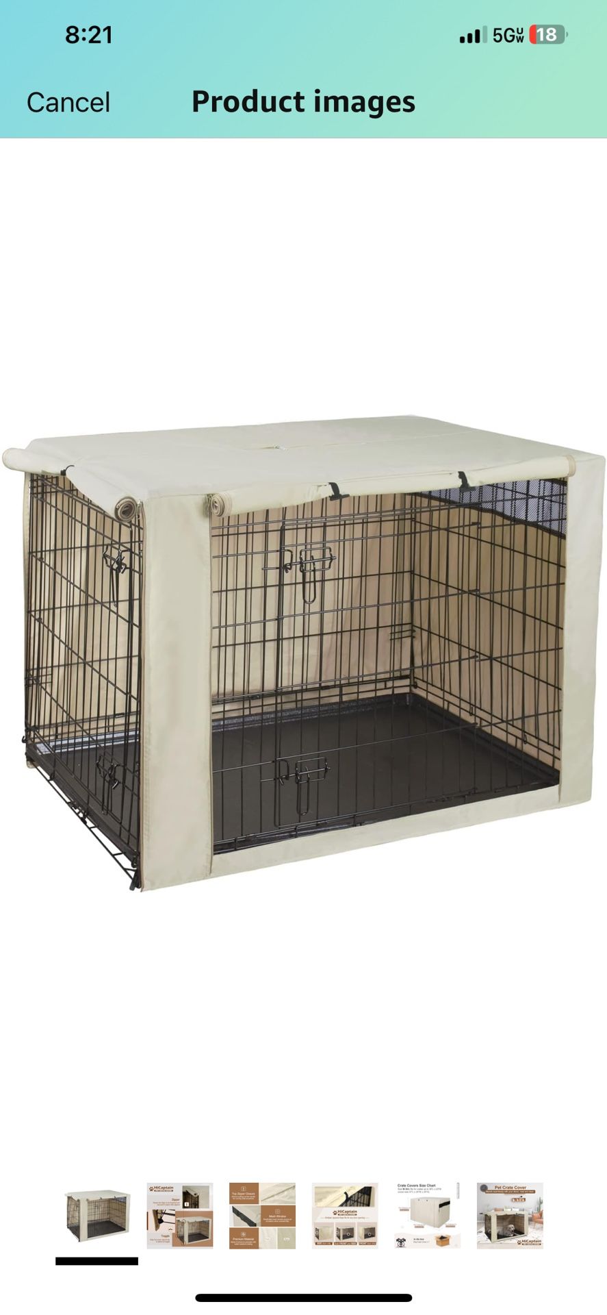 Dog Crate, Cover & Heated Bed