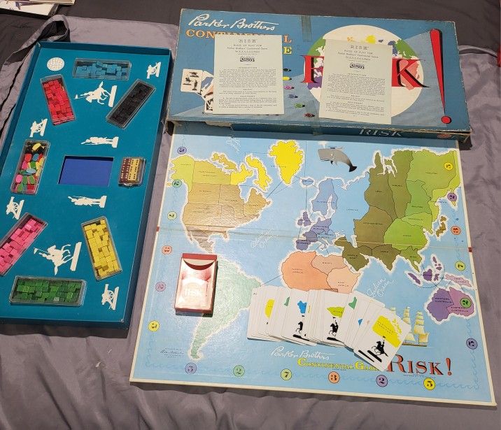 Risk Continental Game ORIGINAL Board Game Vintage Parker Brothers 1959