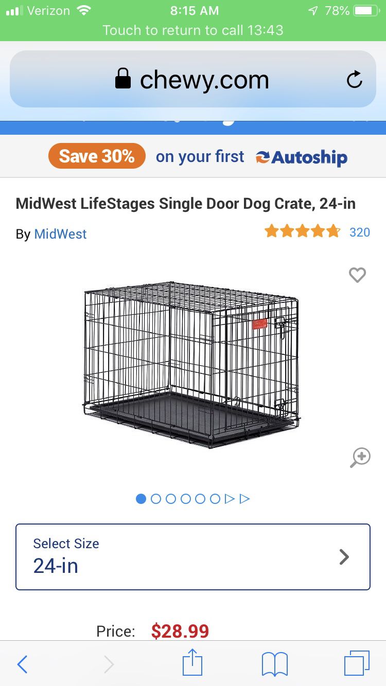 Lifestyles 24” dog crate