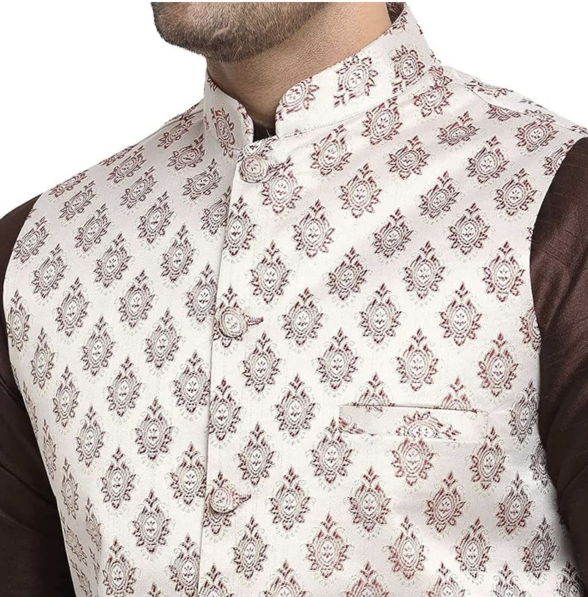 Kurta Pajama Set Waistcoat Diwali Ethnic Indian Wedding Wear Tunic Kurtas Cotton Nehru Jacket Mens 