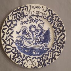 Christmas 1983 Plate- Royal Cronconfard England 