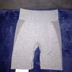 NWT GYM SHARK Flex Cycling Shorts Marl/Ruby Pink Size Large