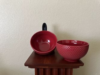 Set of 6 Mainstay textured Stoneware 6-in Bowls