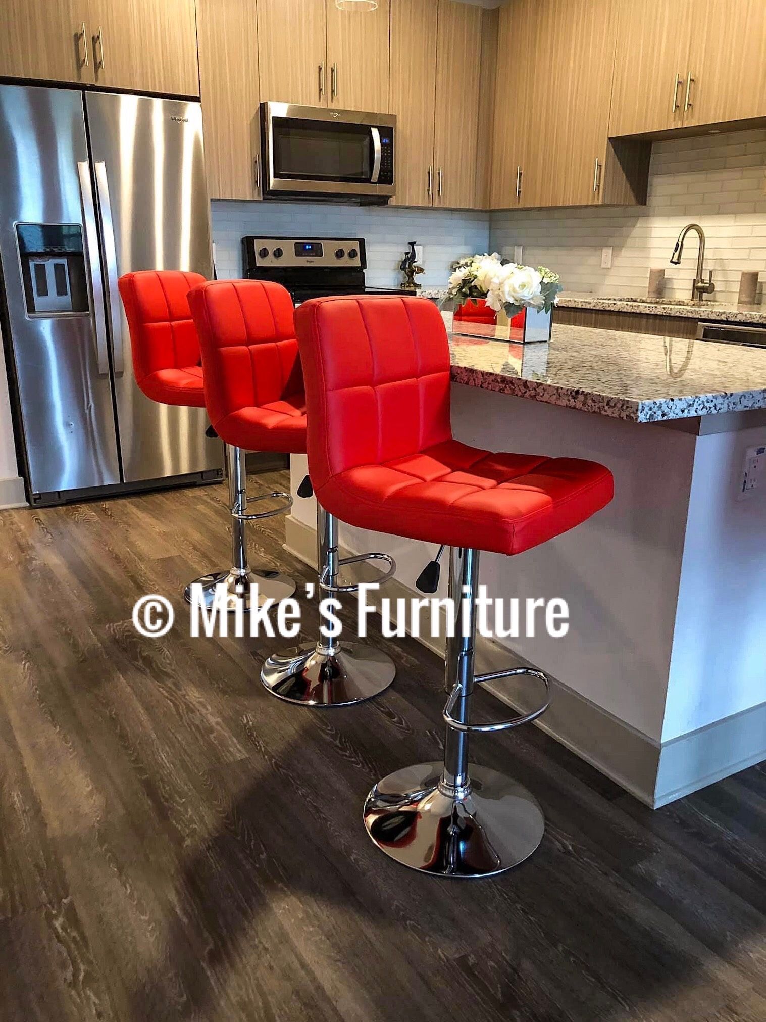 New Adjustable Bar Stools, barstools, barstool, bar stool, Sillas, Dining Chairs, chair, chairs, cadeiras (4 colors Red, Black, White, Gray)