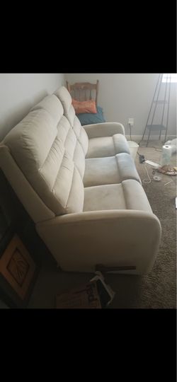 Beige Reclining Couch