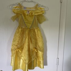 Girl Belle Costume Dress Size 2T Color Yellow 
