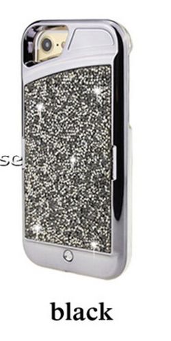 Rhinestone Illuminated Selfie Case iPhone X/Black