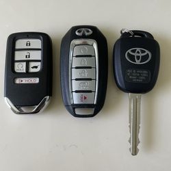 Car Keys Honda Toyota Infinity 