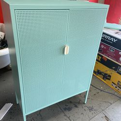 Metal Storage Locker Cabinet, Adjustable Shelves Free Standing Sideboard Steel Cabinets