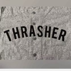 Thrasher Baseball Button Up  Size Large