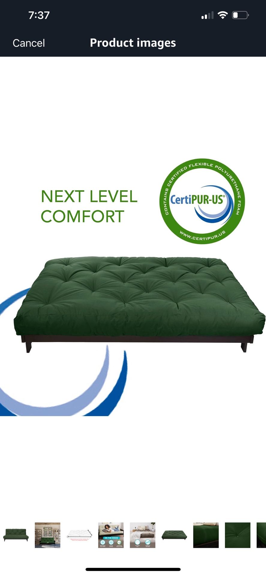 Hunter Green Futon Mattress Full Size